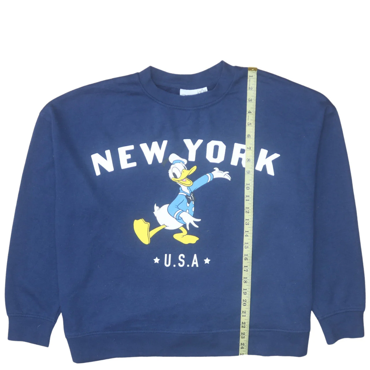 Disney Women's Navy Blue New York Donald Duck Sweatshirt XL - Image 2