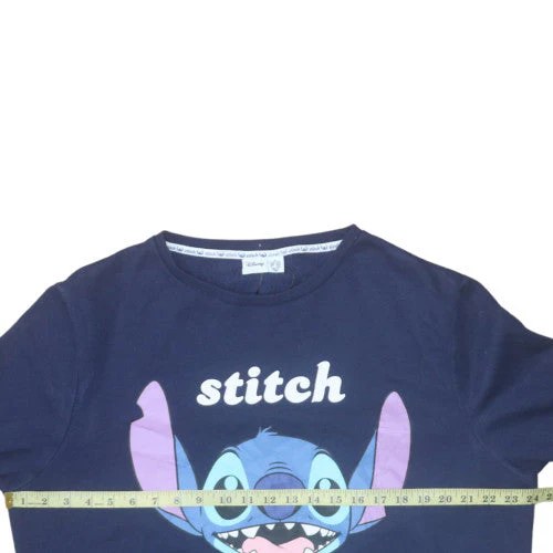 Disney Womens Navy Stitch Sweatshirt XL 18/20 Pullover Cotton Casual - Image 3