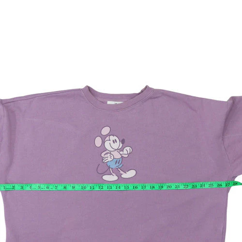 Disney Women's Purple Mickey Mouse Pullover Sweatshirt Size L - Image 2