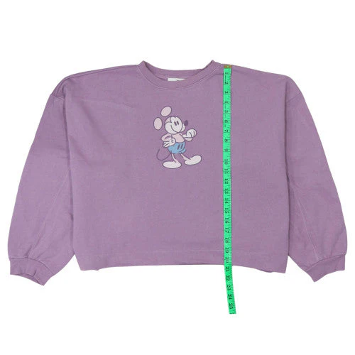 Disney Women's Purple Mickey Mouse Pullover Sweatshirt Size L - Image 3