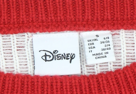 Disney Womens Red Mickey Mouse Christmas Jumper Size S - Image 4
