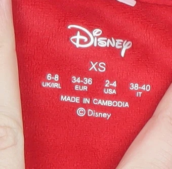 Disney Women's Red Mickey Mouse Christmas Velour Nightshirt XS - Image 4