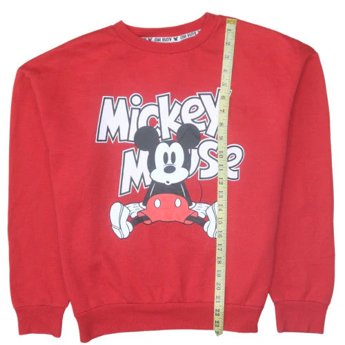 Disney Womens Red Mickey Mouse Pullover Sweatshirt Size 12/14 - Image 3