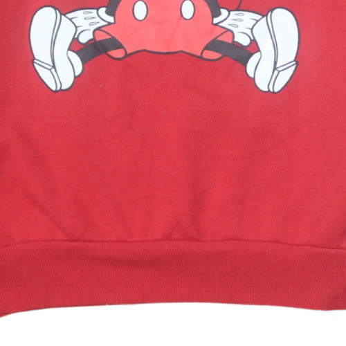 Disney Womens Red Mickey Mouse Pullover Sweatshirt Size 12/14 - Image 7