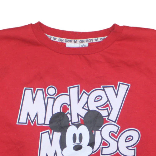Disney Women's Red Mickey Mouse Pullover Sweatshirt XL - Image 6