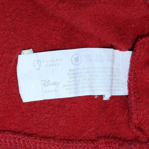Disney Womens Red Mickey & Pluto Hoodie Size M 12/14 Pullover - Image 6