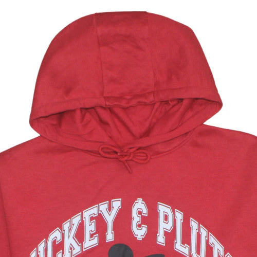 Disney Womens Red Mickey & Pluto Pullover Hoodie Size L - Image 8