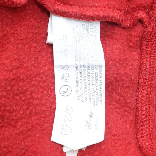 Disney Womens Red Mickey & Pluto Pullover Hoodie XL Cotton Blend - Image 6