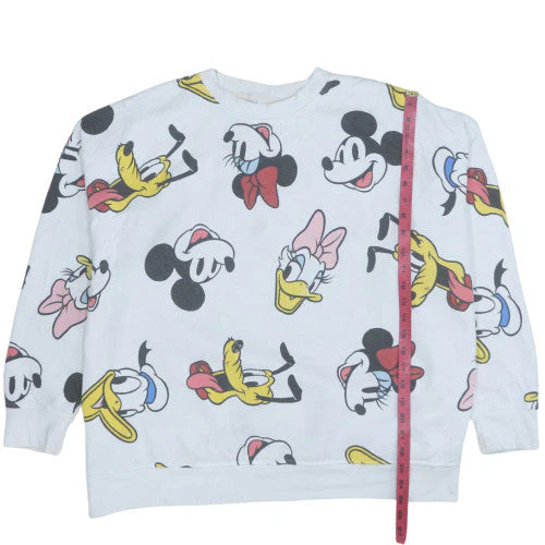 Disney Women's White Mickey & Friends Pullover Sweatshirt UK 22/24 - Image 3