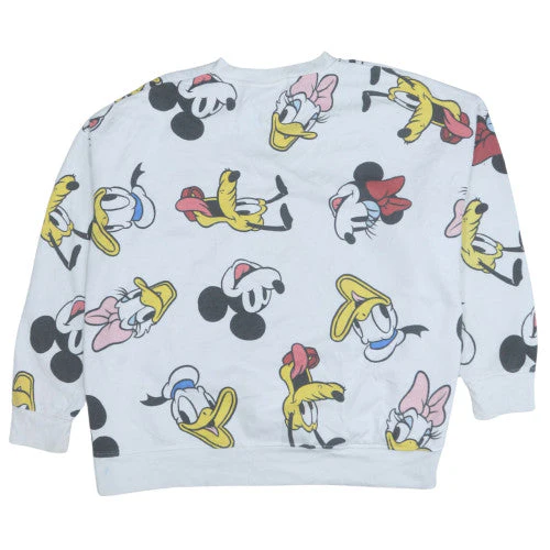 Disney Women's White Mickey & Friends Pullover Sweatshirt UK 22/24 - Image 4