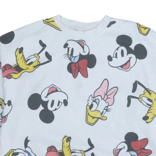 Disney Women's White Mickey & Friends Pullover Sweatshirt UK 22/24 - Image 7