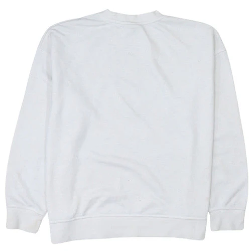 Disney Women's White Mickey & Minnie Crew Neck Pullover Sweatshirt L - Image 4