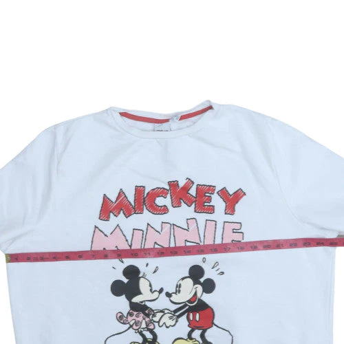 Disney Womens White Mickey Minnie XL Sweatshirt Pullover - Image 2