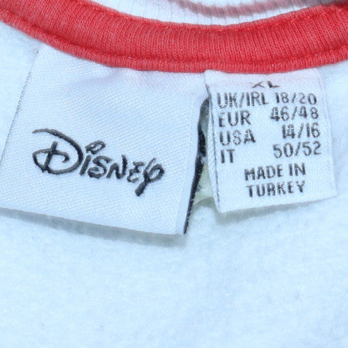Disney Womens White Mickey Minnie XL Sweatshirt Pullover - Image 5