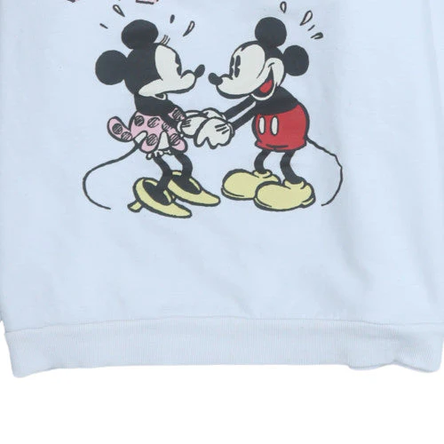 Disney Womens White Mickey Minnie XL Sweatshirt Pullover - Image 6