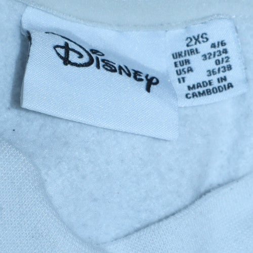 Disney Women's White Mickey Mouse Crew Neck Sweatshirt 2XS - Image 6