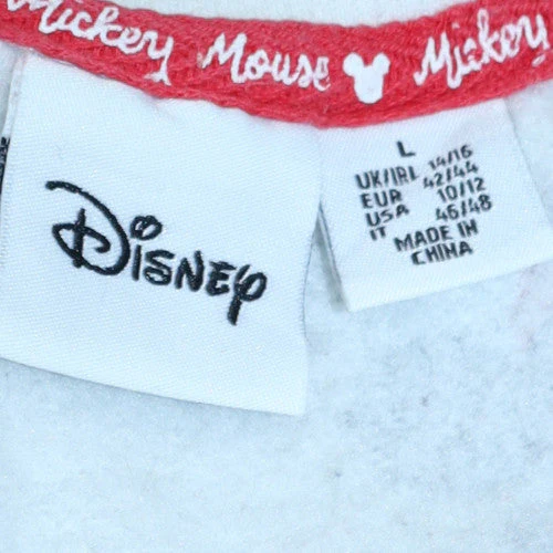 Disney Women's White Mickey Mouse Printed Pullover Sweatshirt L - Image 5
