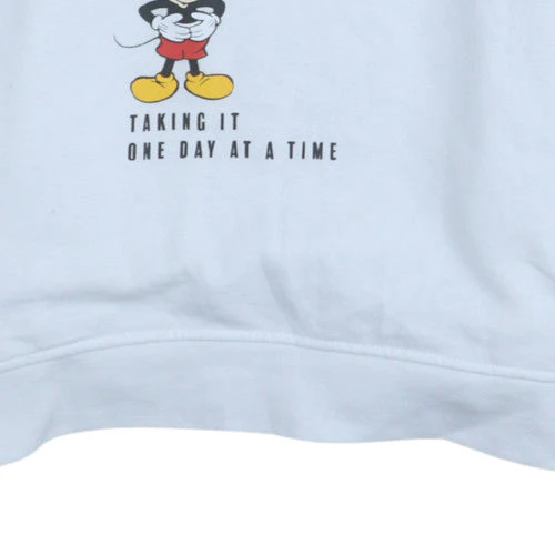 Disney Womens White Mickey Mouse Pullover Hoodie Size M - Image 8