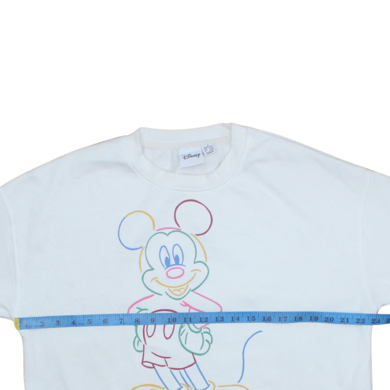 Disney Womens White Mickey Mouse Sweatshirt Size M Graphic Cotton Blend - Image 3