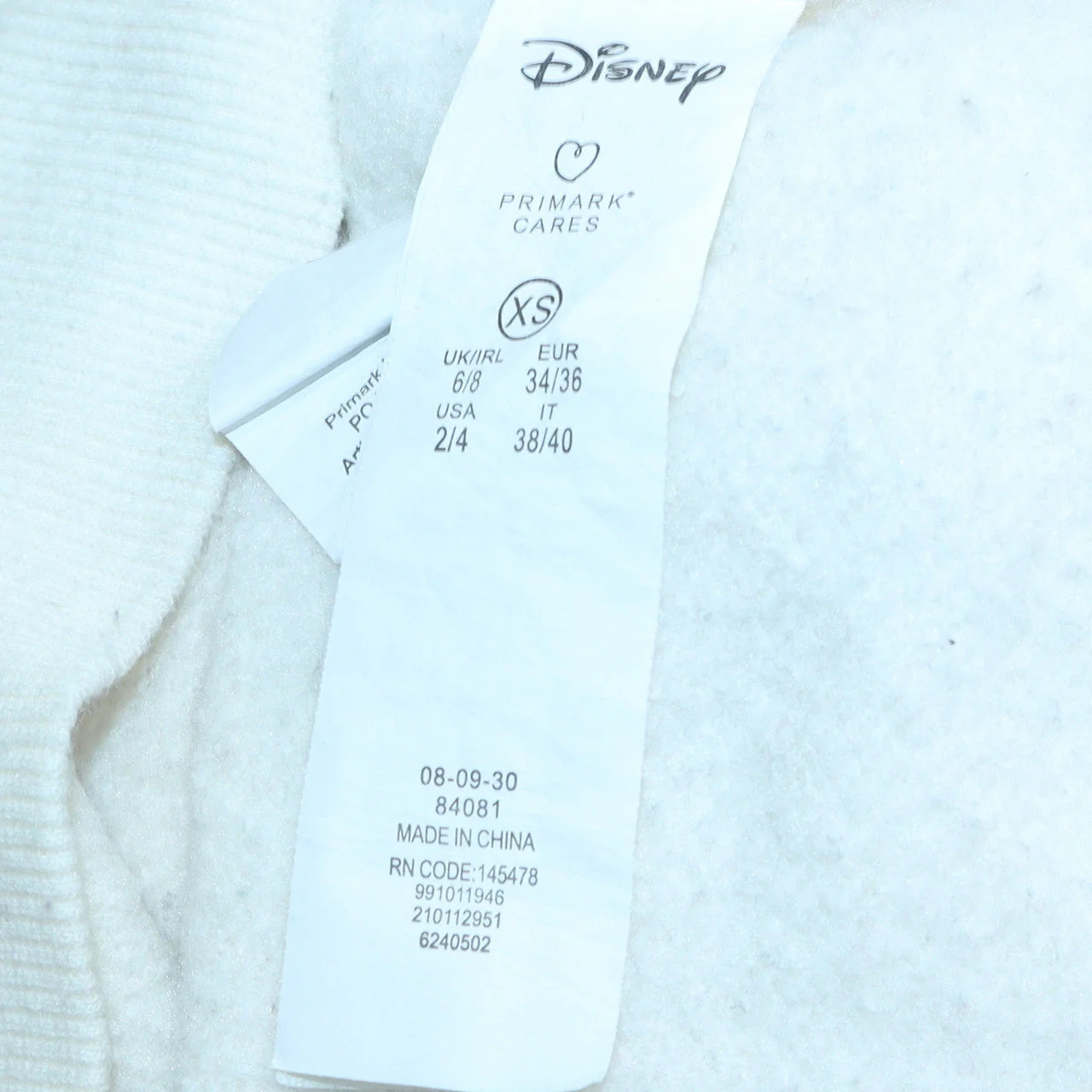 Disney Womens White XS 1/4 Zip Sweatshirt Mickey Mouse 1928 Team Champions - Image 6