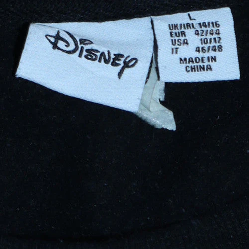 Disney x Primark Women Black Walt Disney Logo Sweatshirt L 14/16 - Image 5