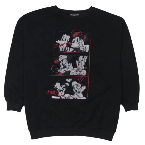 Disney x Primark Womens Black L Sweatshirt Mickey & Friends Graphic