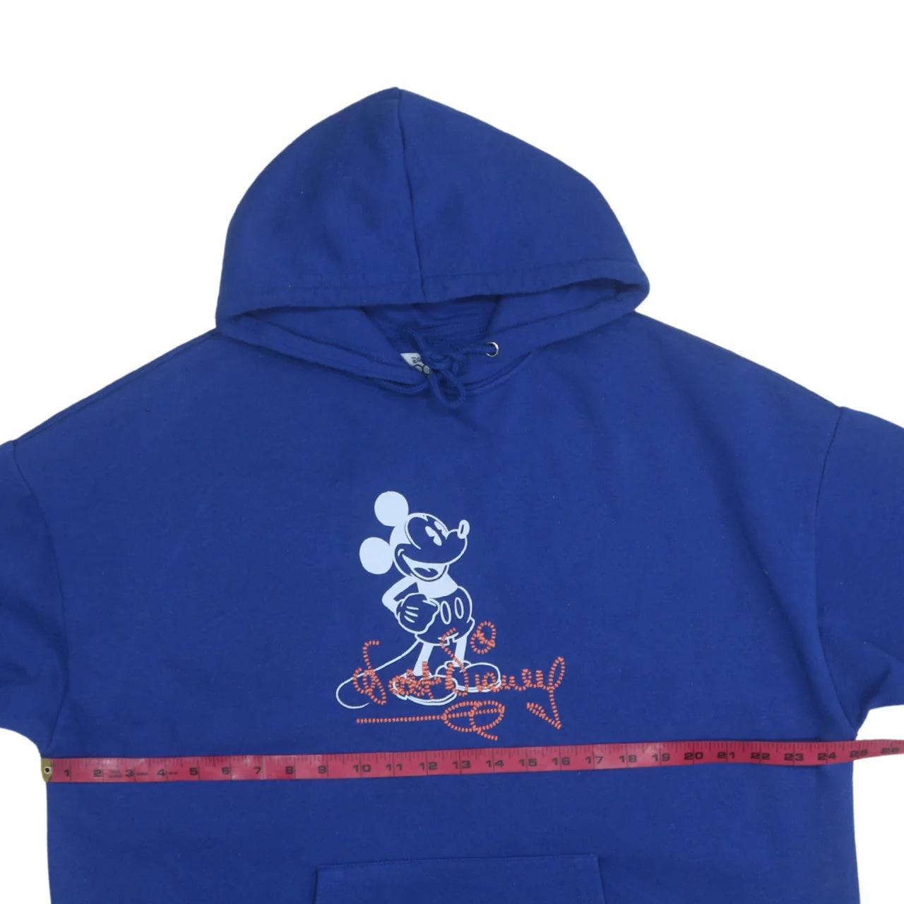 Disney x Primark Women's Blue Hoodie Medium Mickey Graphic Pullover - Image 3