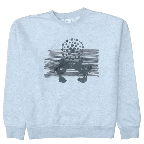 Disney x Primark Women's Grey Mickey Sweatshirt Size S 10/12 Crew Neck Pullover