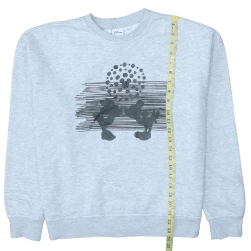 Disney x Primark Women's Grey Mickey Sweatshirt Size S 10/12 Crew Neck Pullover - Image 3