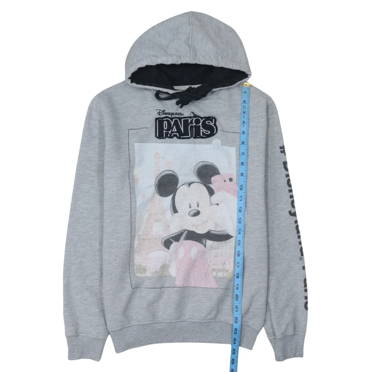 Disneyland Paris Women Grey Mickey Mouse Pullover Hoodie Size M - Image 3