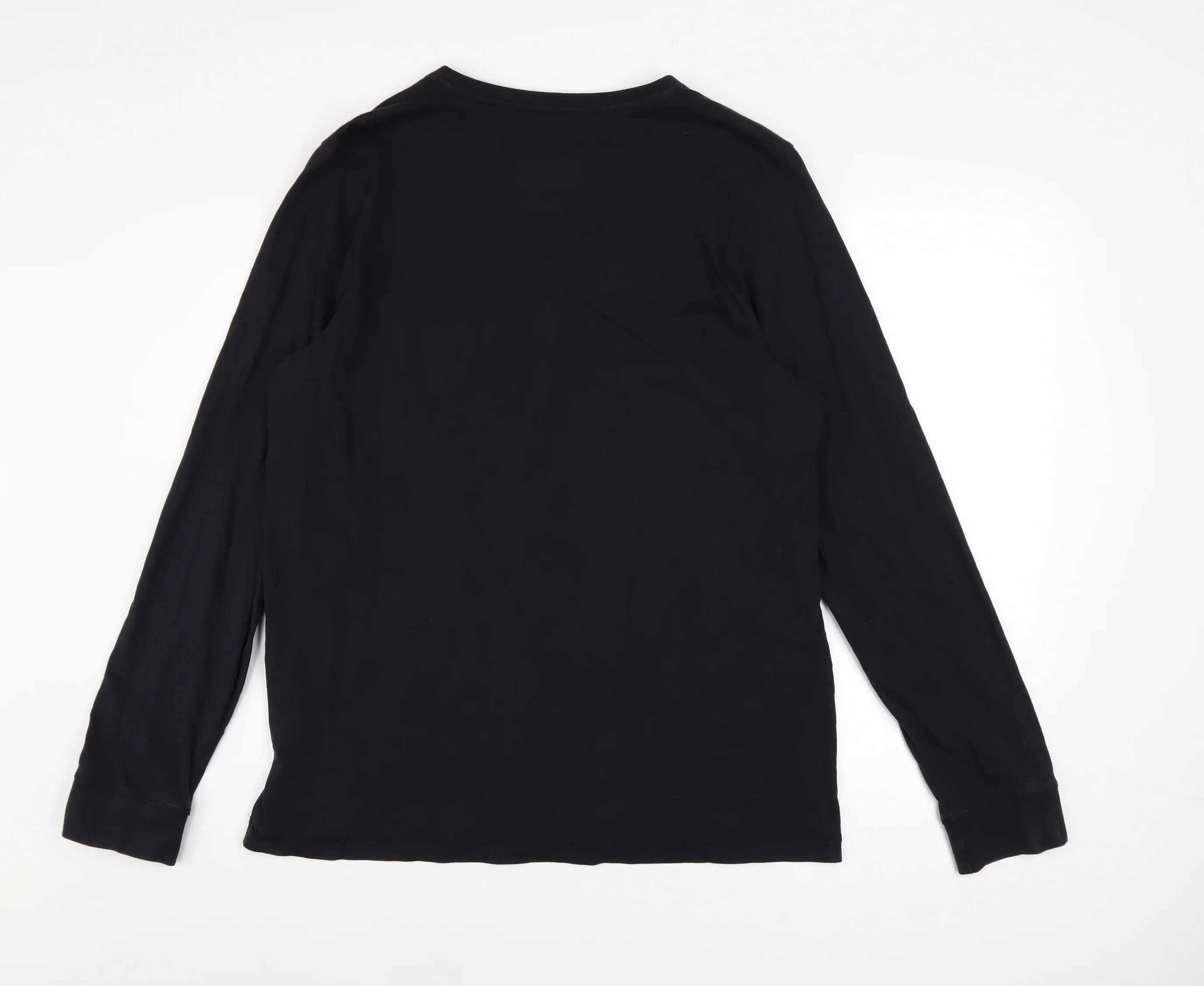 Dissident Men's Black Cotton Long Sleeve V-Neck Casual Shirt Size L - Image 3