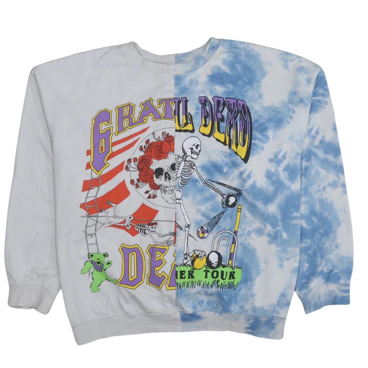 Divided Women Blue Tie-Dye Grateful Dead Graphic Sweatshirt Size L