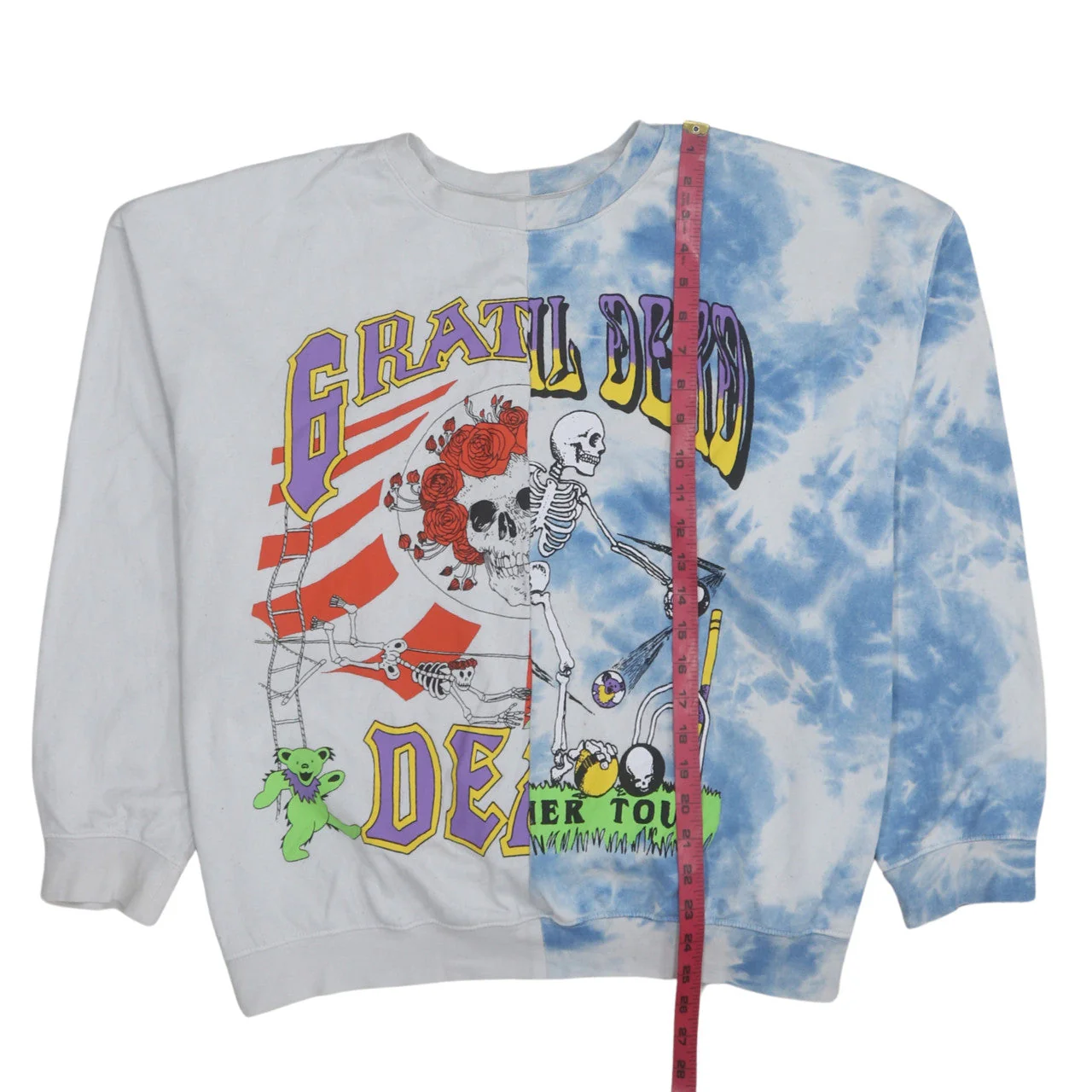 Divided Women Blue Tie-Dye Grateful Dead Graphic Sweatshirt Size L - Image 3