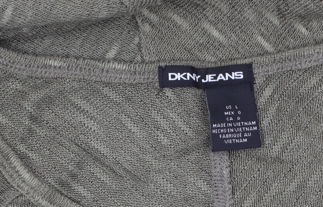 DKNY Jeans Women’s Green V-Neck Tunic Jumper Size 14 - Image 5