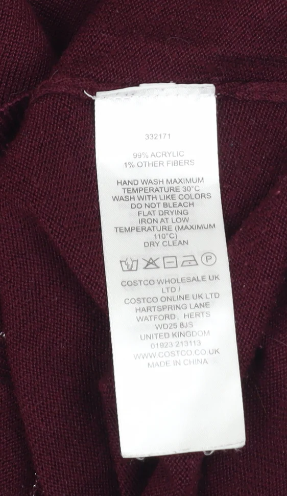DKNY Jeans Womens Red Star Pattern V-Neck Relaxed Knit Jumper Size L - Image 5