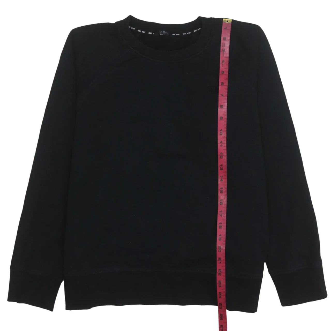 DKNY Sport Women's Black Cotton Blend Crew Neck Pullover Sweatshirt Size M - Image 3