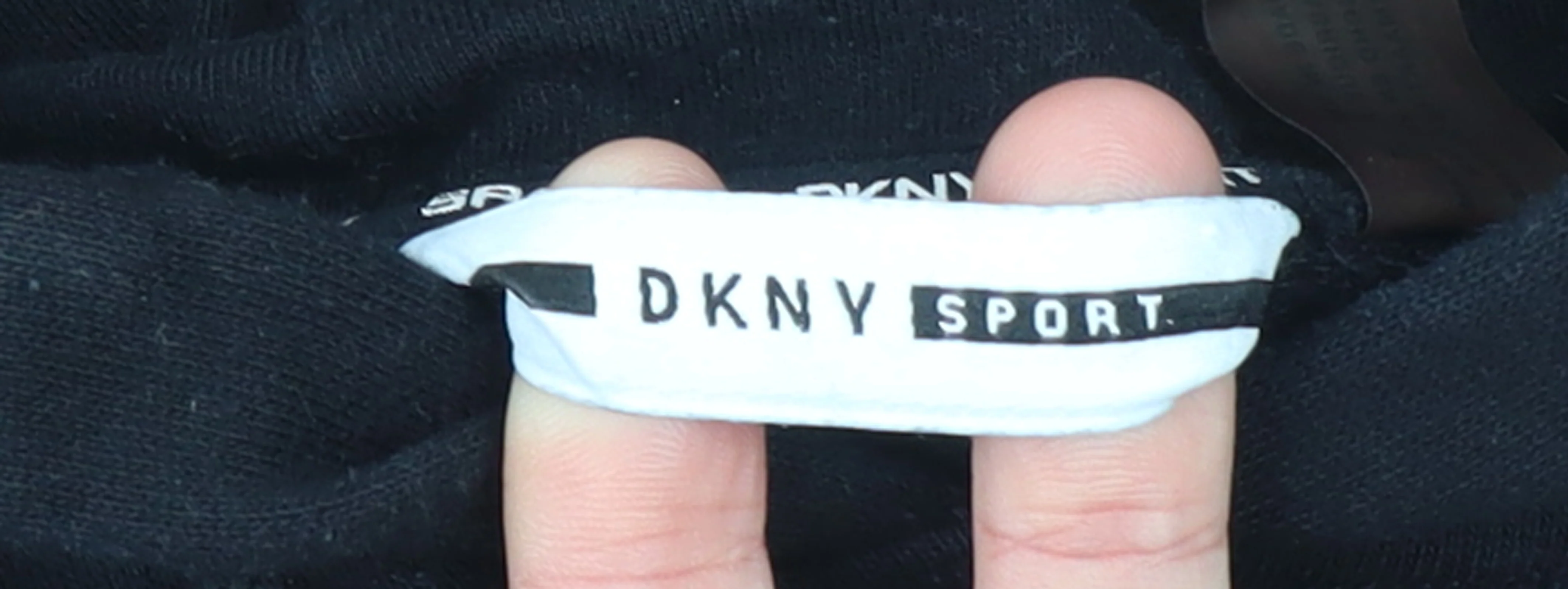 DKNY Sport Women's Black Cropped Hoodie Size L Cotton Blend - Image 4
