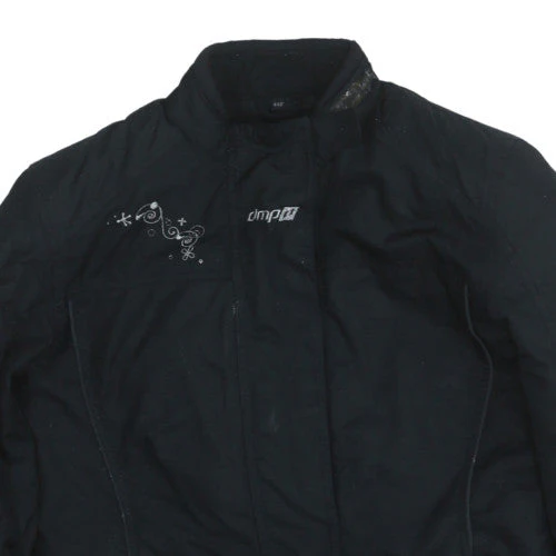 DMP Women's Black Motorcycle Jacket Size 12 Windproof Lined Nylon - Image 7