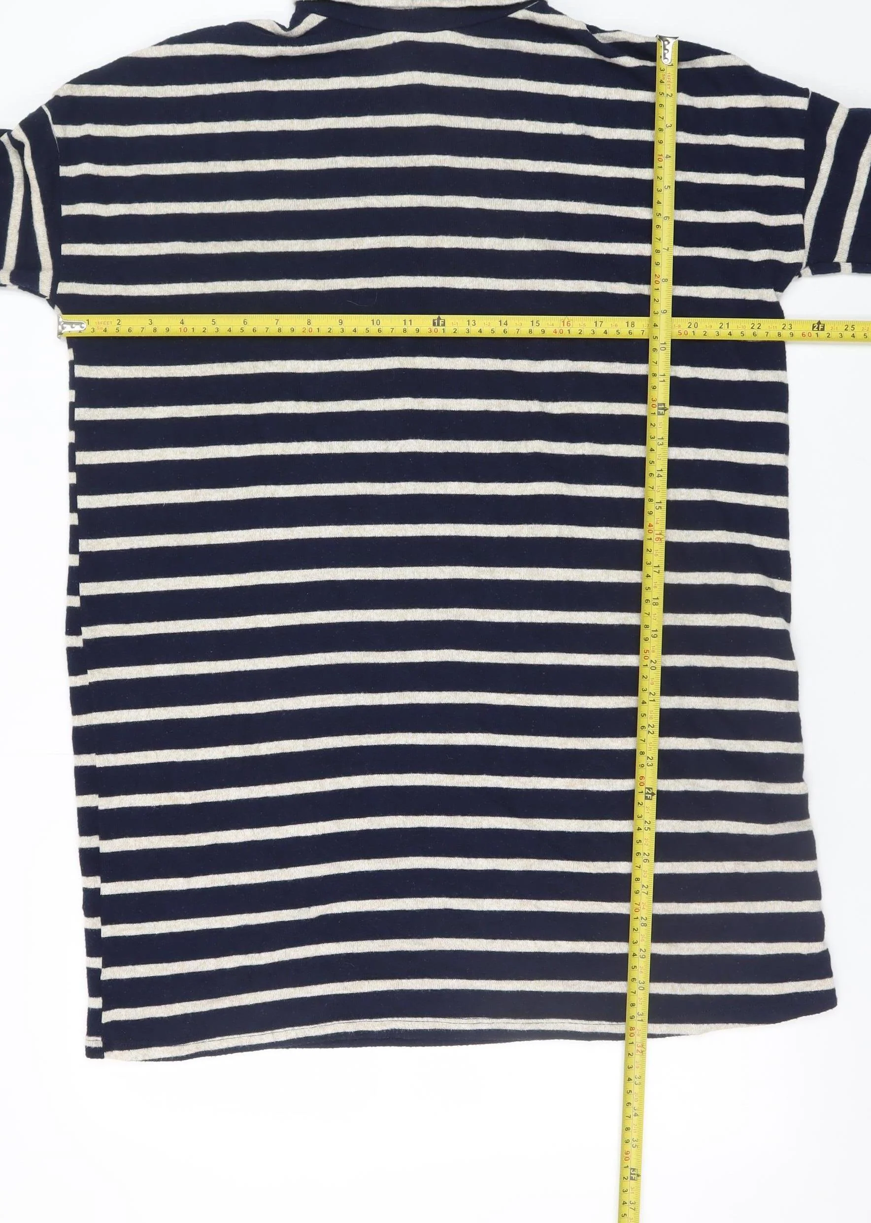 Dorothy Perkins Women Blue Striped Roll Neck Shift Dress Size 10 - Image 2