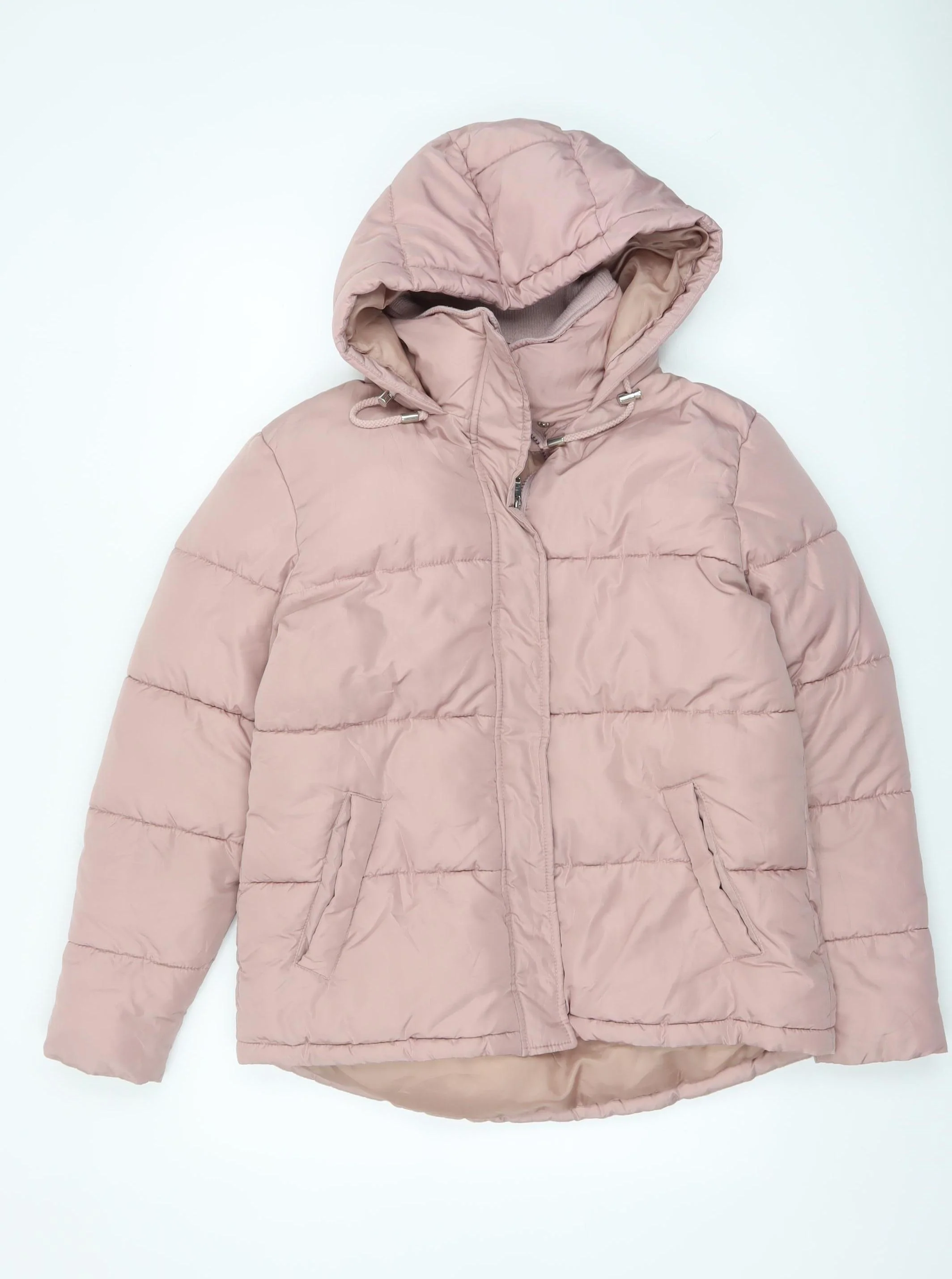 Dorothy Perkins Women Pink Puffer Jacket Hooded UK 12 Winter Coat