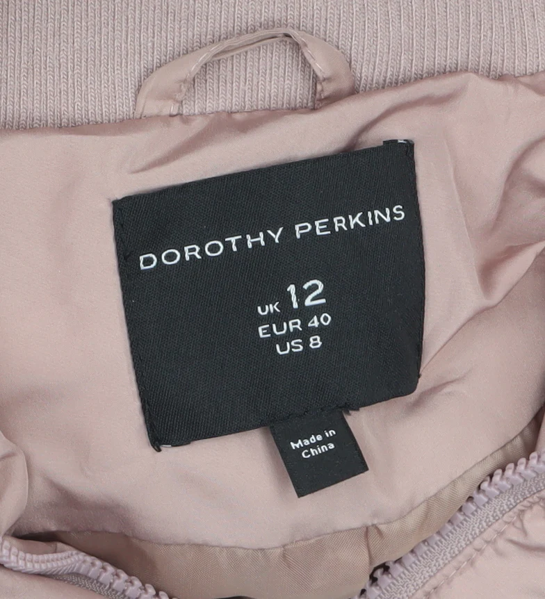 Dorothy Perkins Women Pink Puffer Jacket Hooded UK 12 Winter Coat - Image 5