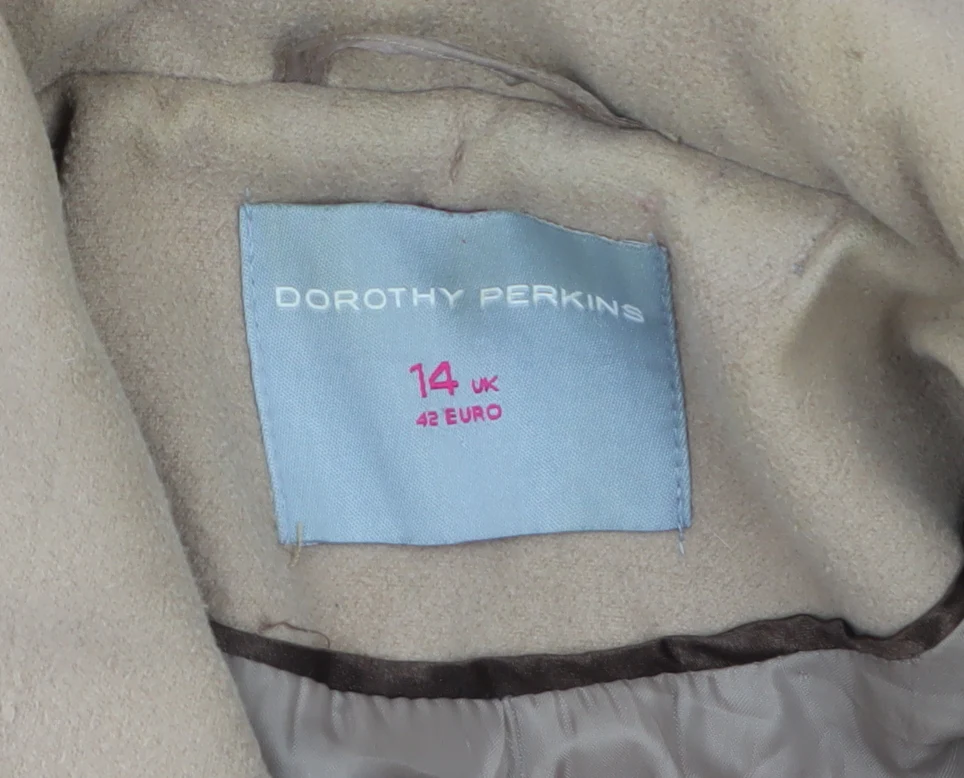 Dorothy Perkins Women’s Beige Belted Trench Coat Size 14 - Image 5