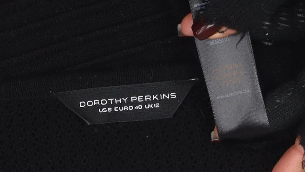 Dorothy Perkins Women’s Black Size 12 Bodycon Knit Dress - Image 4