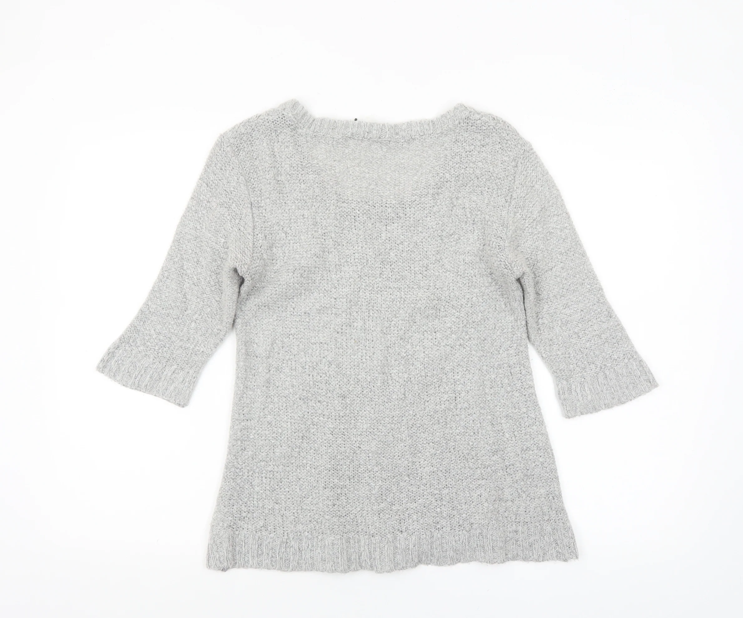 Dorothy Perkins Women’s Grey Cable-Knit Pullover Jumper Size 8 - Image 3