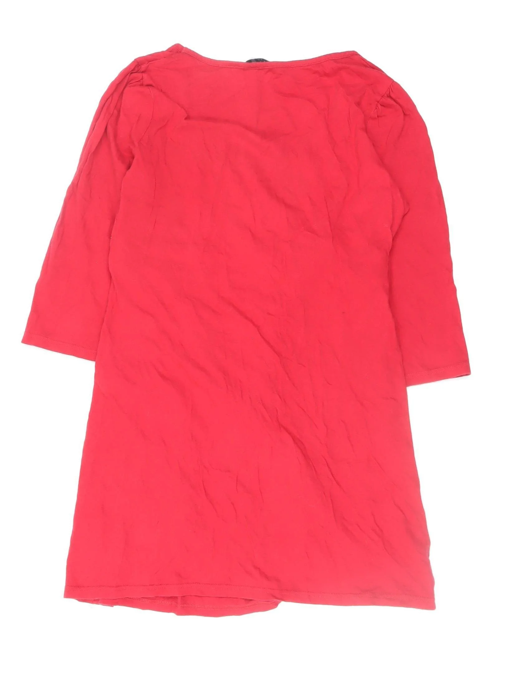 Dorothy Perkins Women’s Red A-Line Knee Length Cotton Dress Size 12 - Image 3