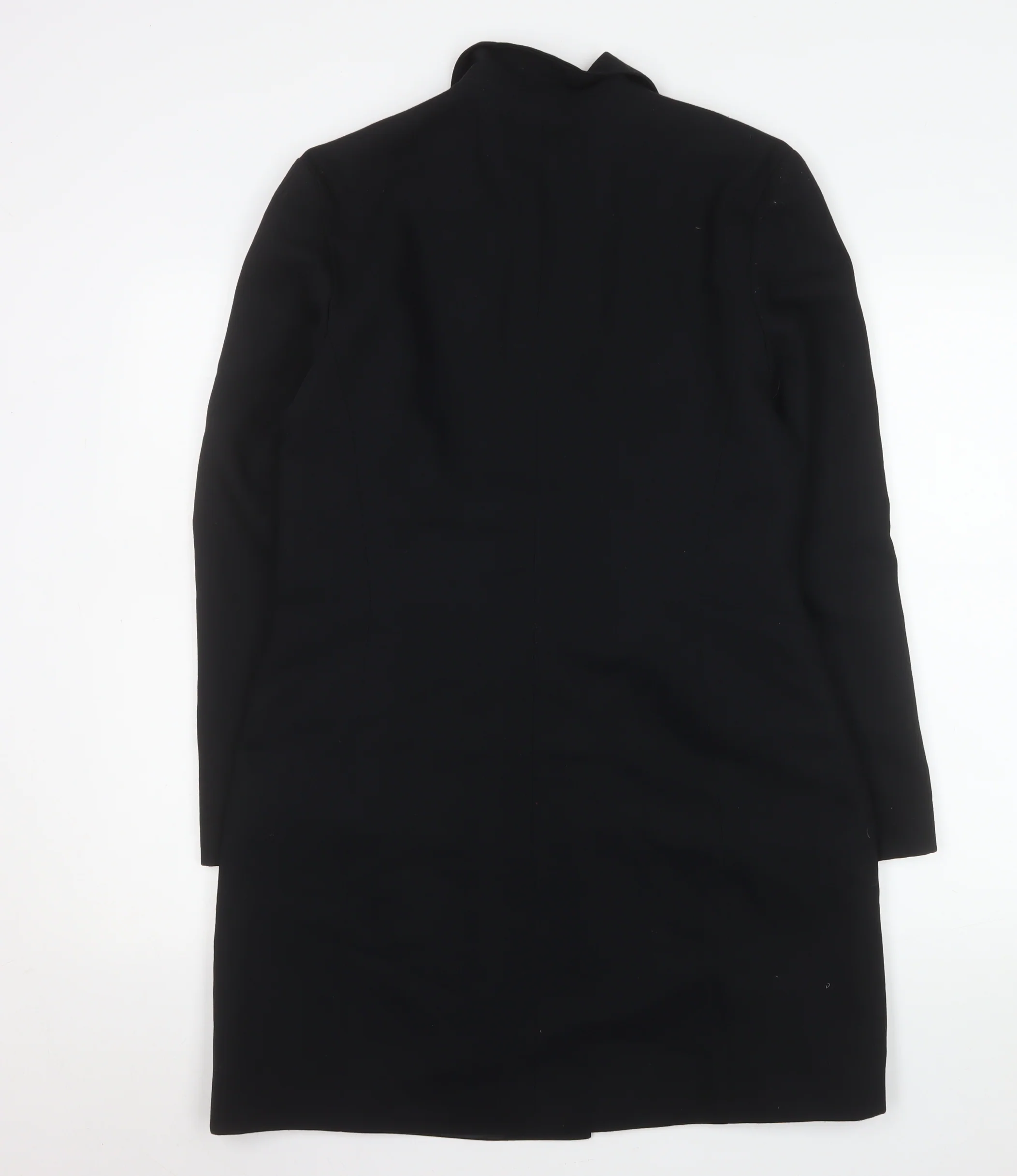 Dorothy Perkins Women's Black Long Overcoat Size 14 Classic Style - Image 3