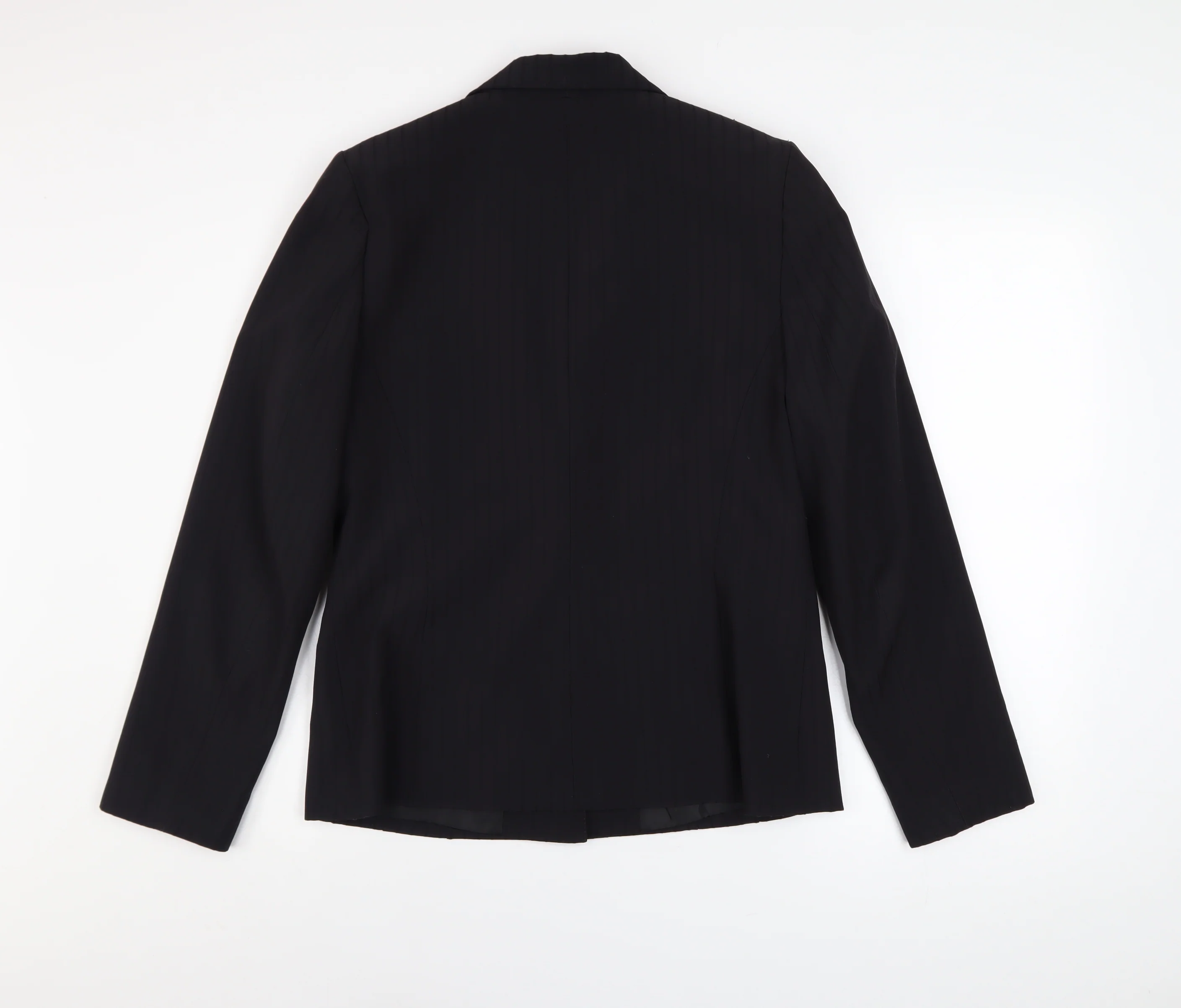 Dorothy Perkins Women's Black Pinstripe Single-Breasted Blazer Size 14 - Image 3