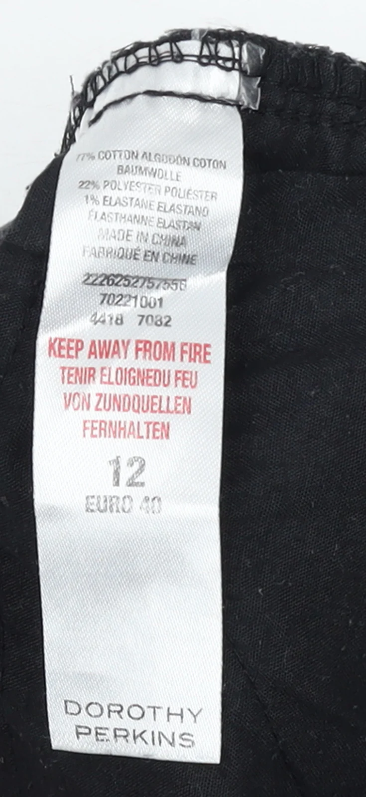 Dorothy Perkins Women's Black Size 12 Straight Leg Stretch Jeans - Image 4