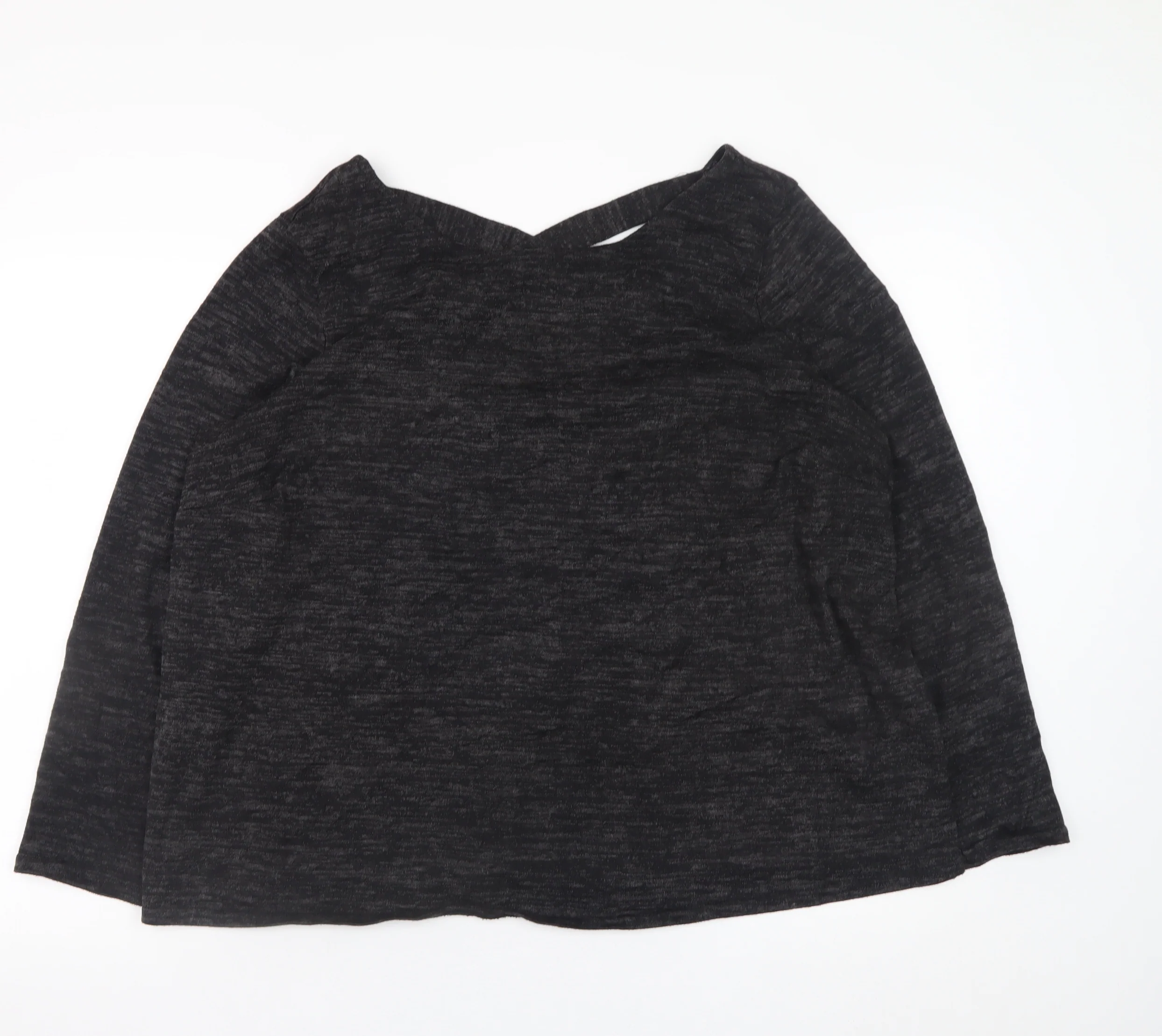 Dorothy Perkins Womens Black V-Neck Long Sleeve Jersey Blouse UK 20