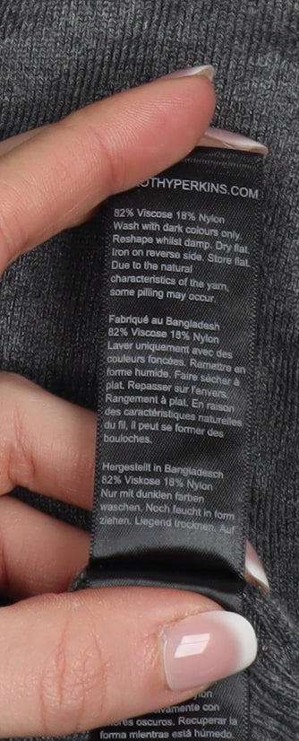 Dorothy Perkins Women's Grey Size 10 Crew Neck Long Sleeve Jumper - Image 5